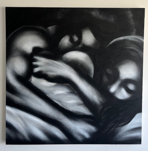 HOLD by HEEM — complete canvas displayed on wall