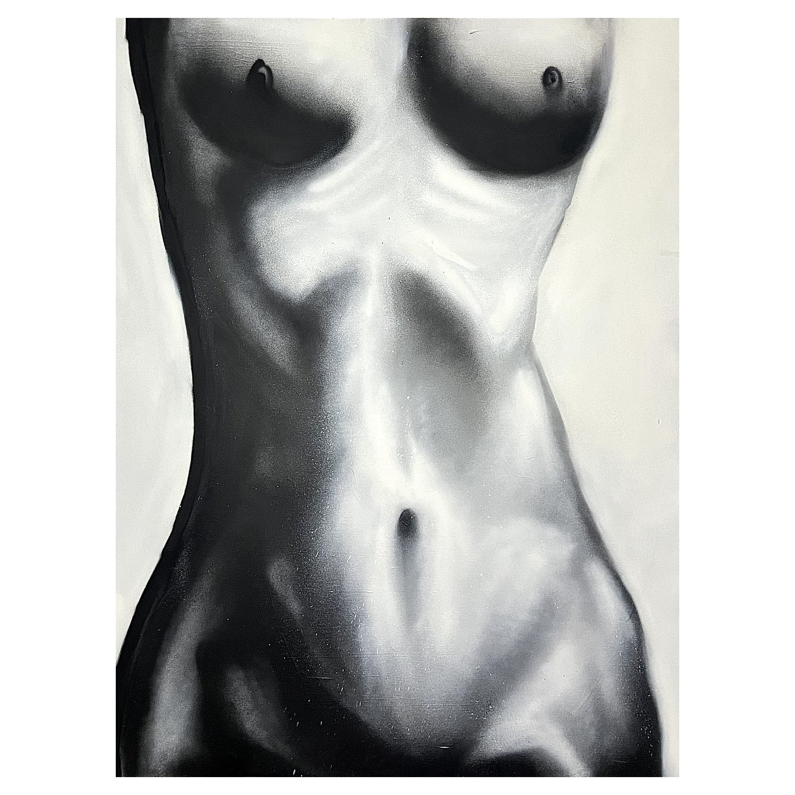 THE START by HEEM — spray paint on canvas, 40 x 50 in, 2026
